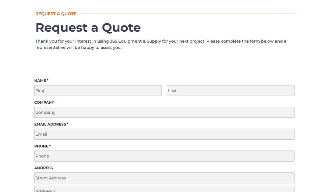 Quote request feature