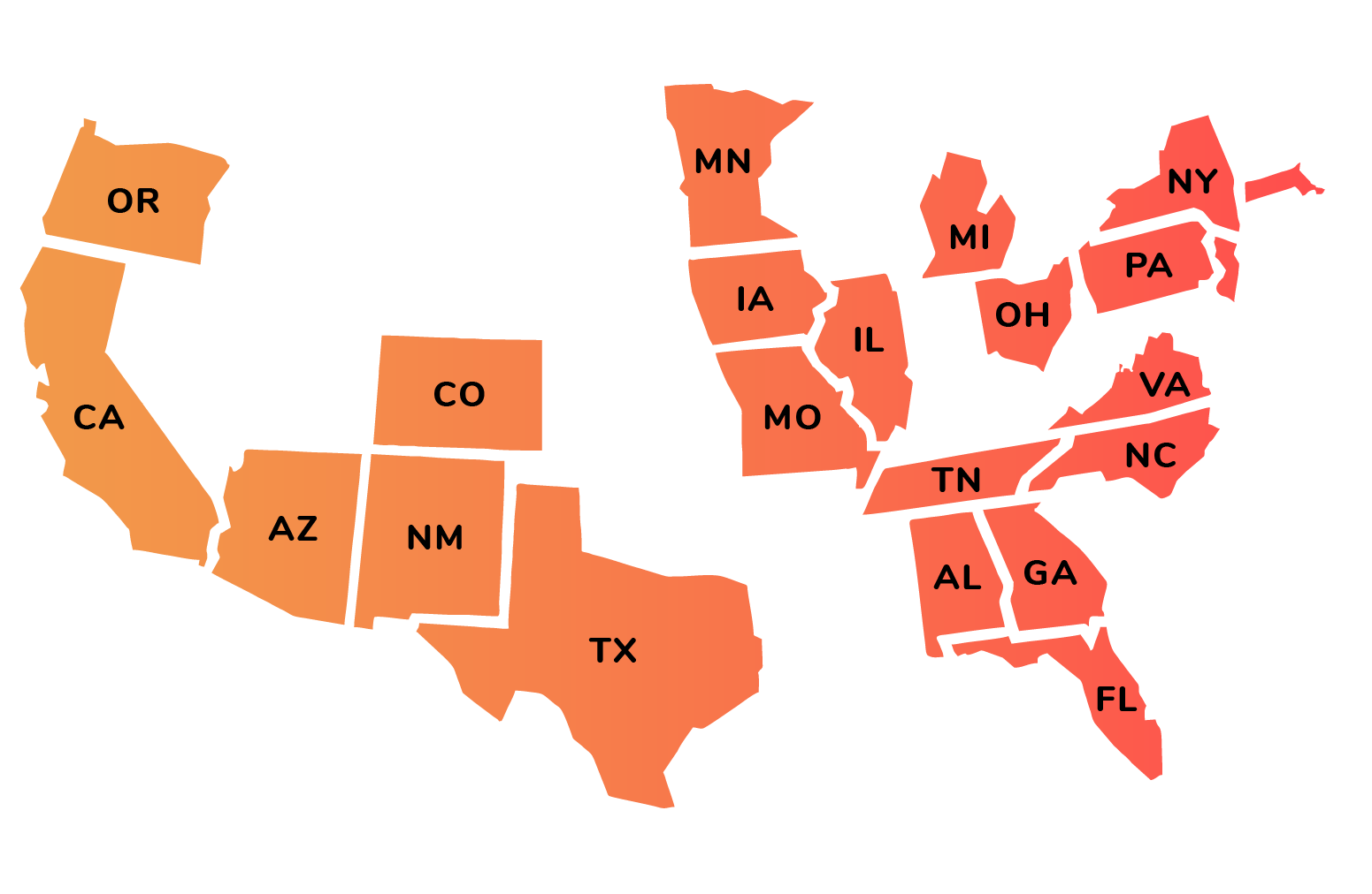 US states we work in